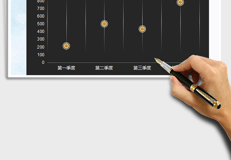 2025年年终季度分析简约均衡器折线图表