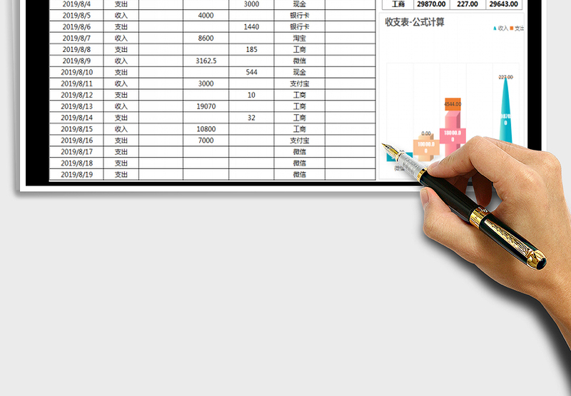 2025年现金日记账-收支表