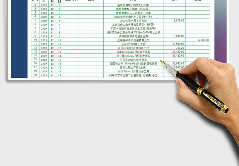 2025年现金流量月报表