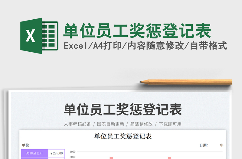 2025单位员工奖惩登记表