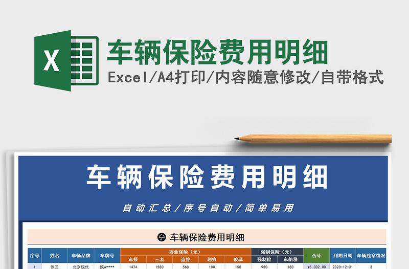 2025年车辆保险费用明细