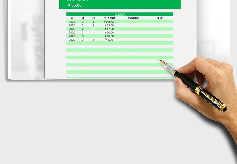 2025年家庭支出登记统计表