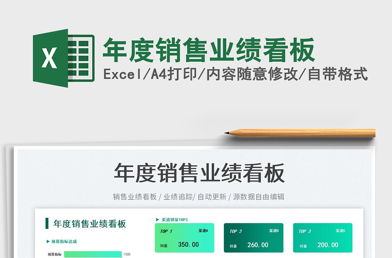 2025年度销售业绩看板