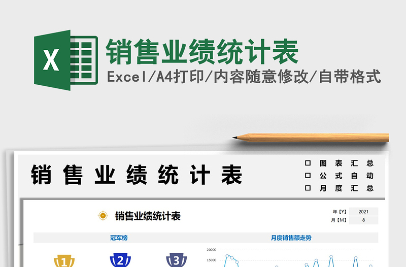 2025销售业绩统计表免费下载