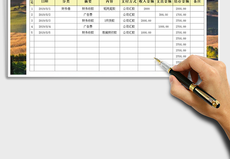 2025年财务收支表-日记账