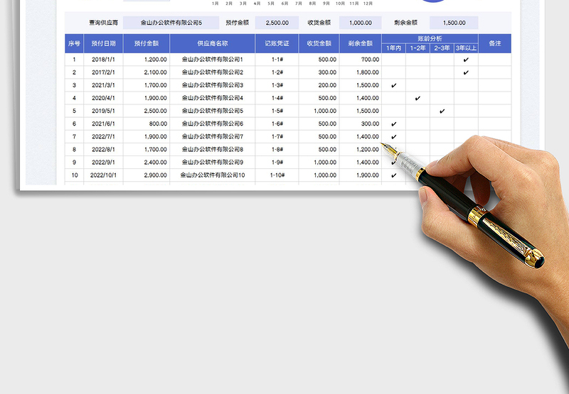 2025预付账款明细表免费下载