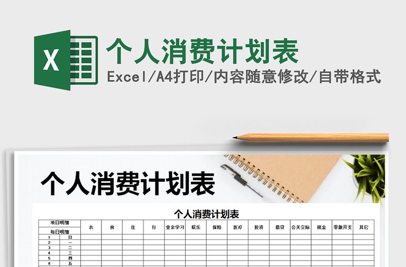 2025年个人消费计划表