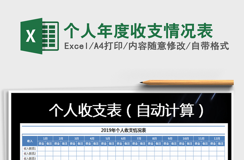 2025年个人年度收支情况表