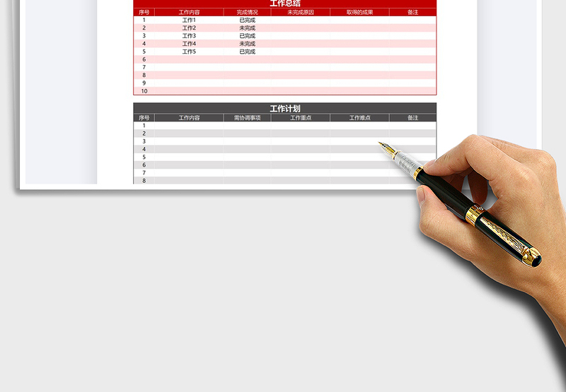 2025年工作总结计划表