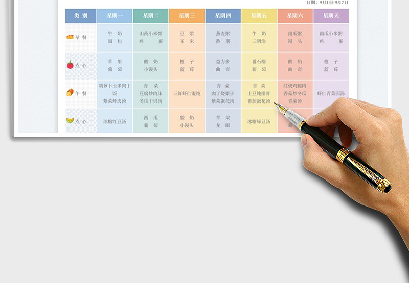 2025幼儿园每周食谱