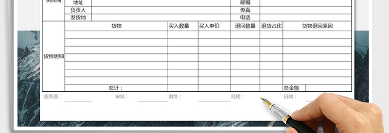 2025年退货明细报表