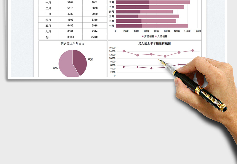 2025销量年中统计图表免费下载