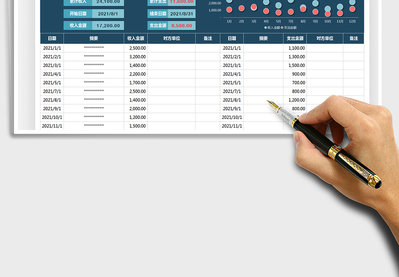 2025通用收支财务报表免费下载