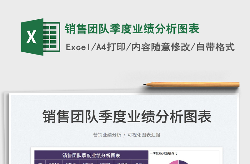 2025销售团队季度业绩分析图表免费下载