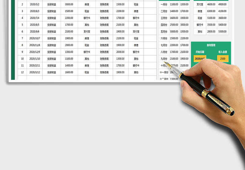2025年收支明细表（智能合计）