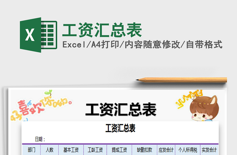 2025年工资汇总表