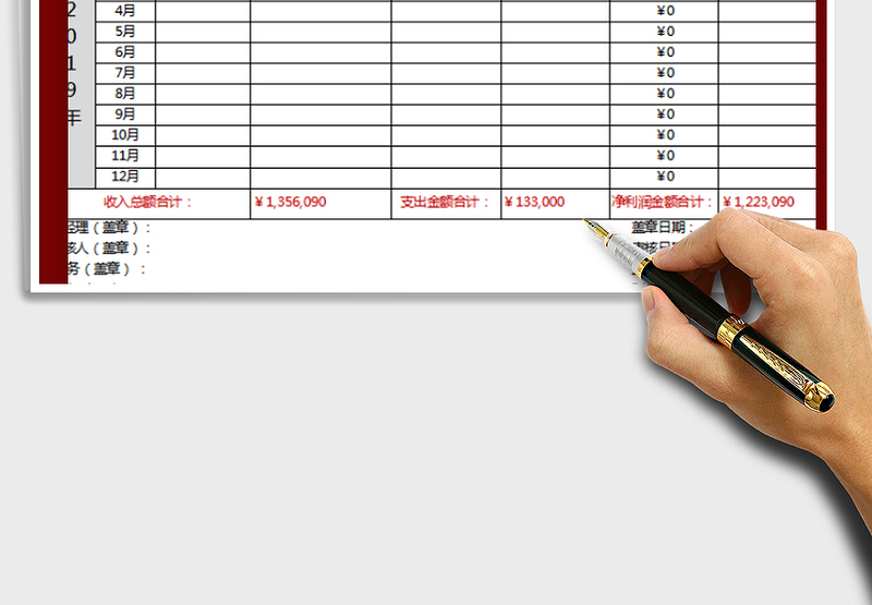 2025年财务年收支统计表