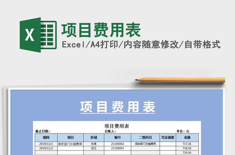 2025年项目费用表