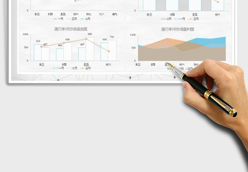 2025年简约年终可视化图表