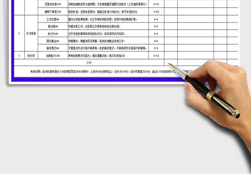 2025平面设计X月KPI考核表免费下载