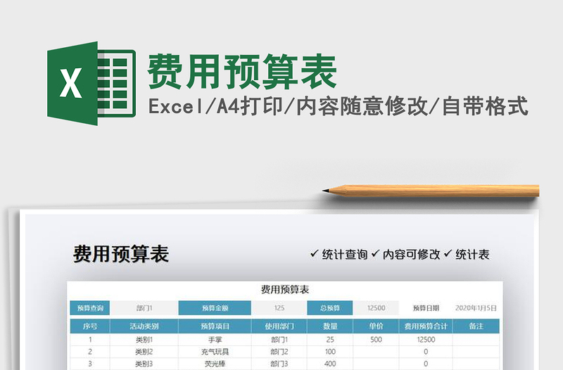 2025年费用预算表