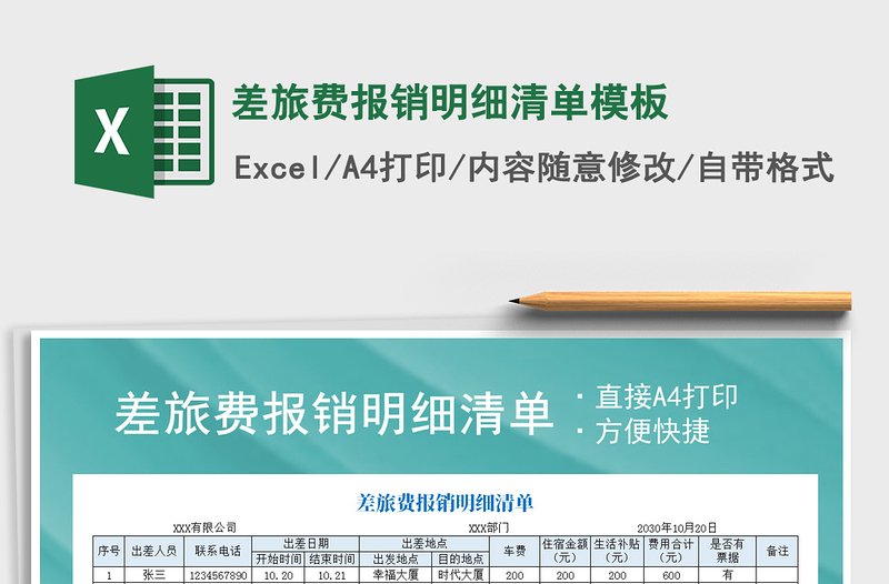 2025年差旅费报销明细清单模板
