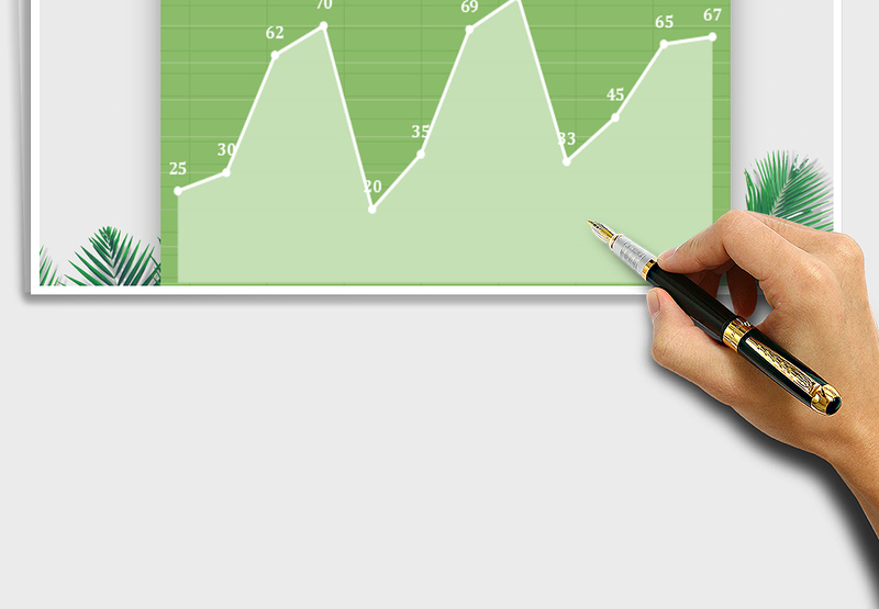2025每月数据变化趋势半透明EXCEL图表免费下载