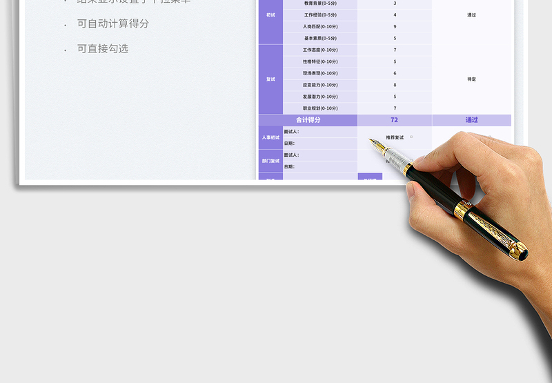 2025普通员工面试评估表