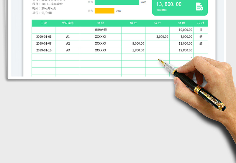 2025库存现金明细账免费下载