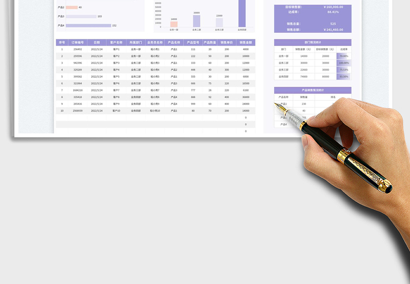2025简约通用销售日报表