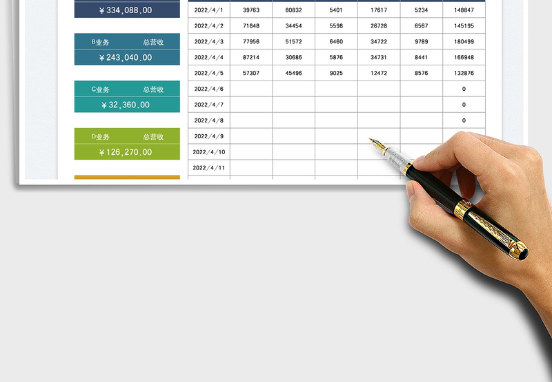 2025公司业务营收统计表免费下载