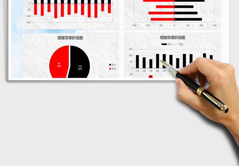 2025财务收入支出核算分析图表模板免费下载