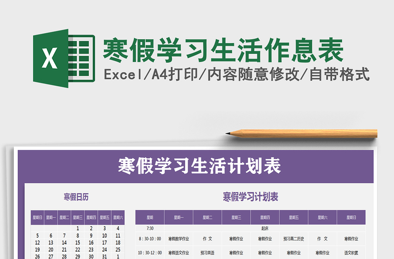 2025年寒假学习生活作息表