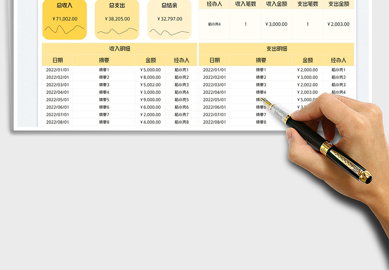 2025收支明细表-收支记录表免费下载