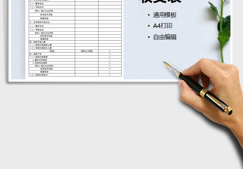 2025年财政补助收支情况表免费下载