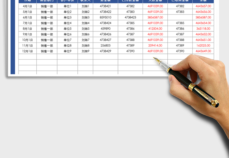 2025年应收应付款明细表-日期查询