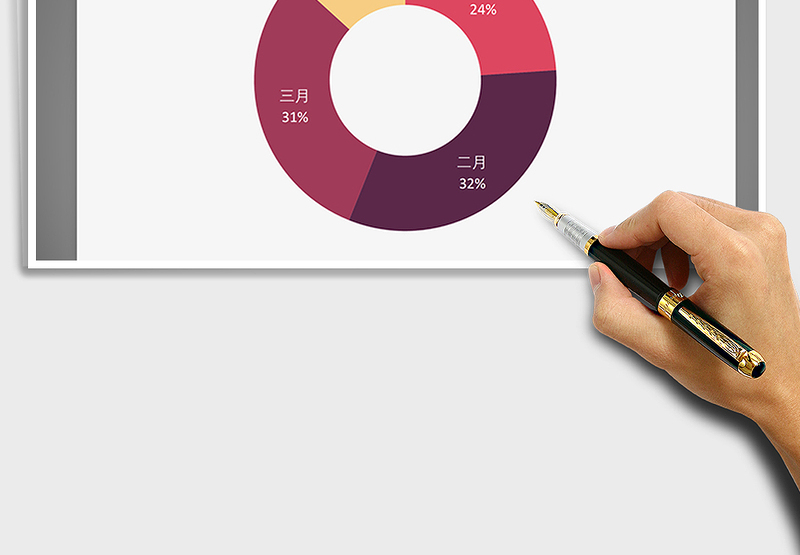 2025年赭红系列之圆环图