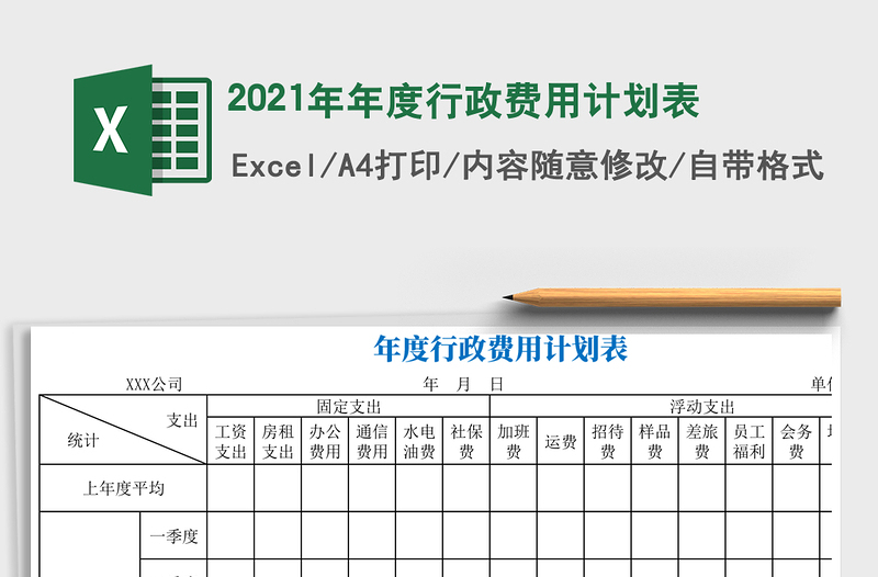 2025年年度行政费用计划表