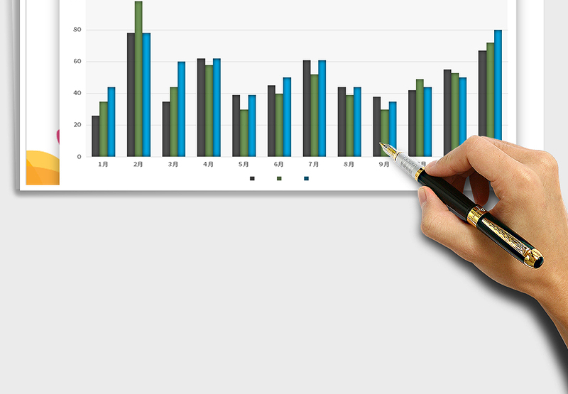 2025精美柱形图销量趋势EXCEL图表免费下载