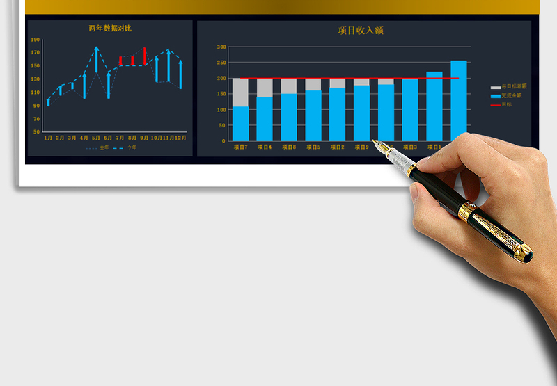 2024年年终销售收入分析图表