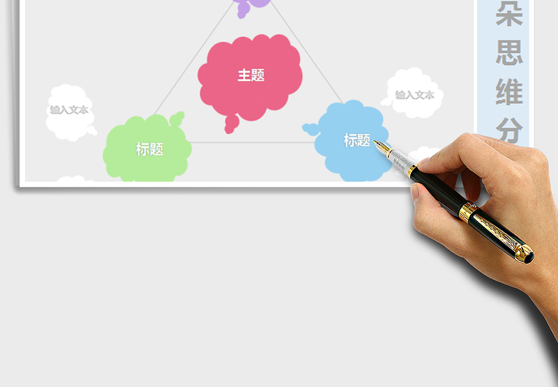 2025年清新云朵思维分析导图