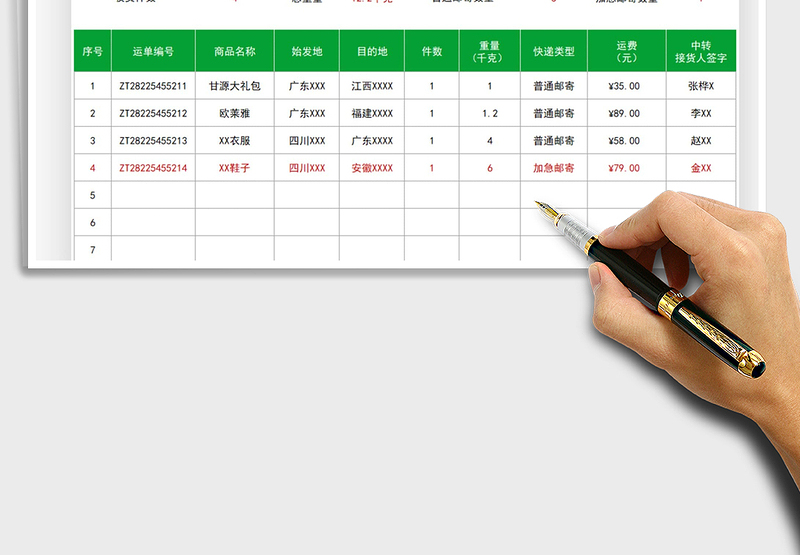 2025物流公司商品中转交接单免费下载