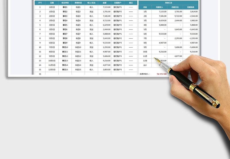 2025财务收支统计分析表免费下载
