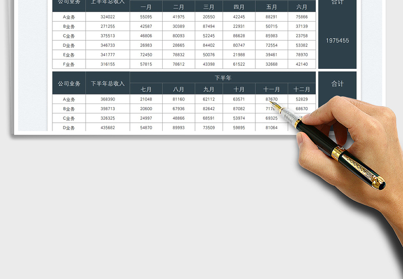 2025业务收入年度统计汇总表免费下载