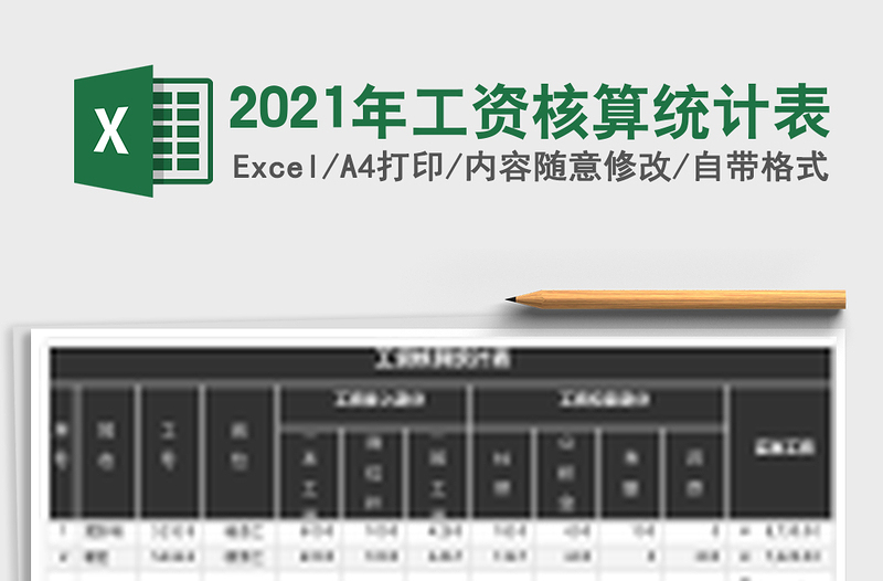 2025年工资核算统计表