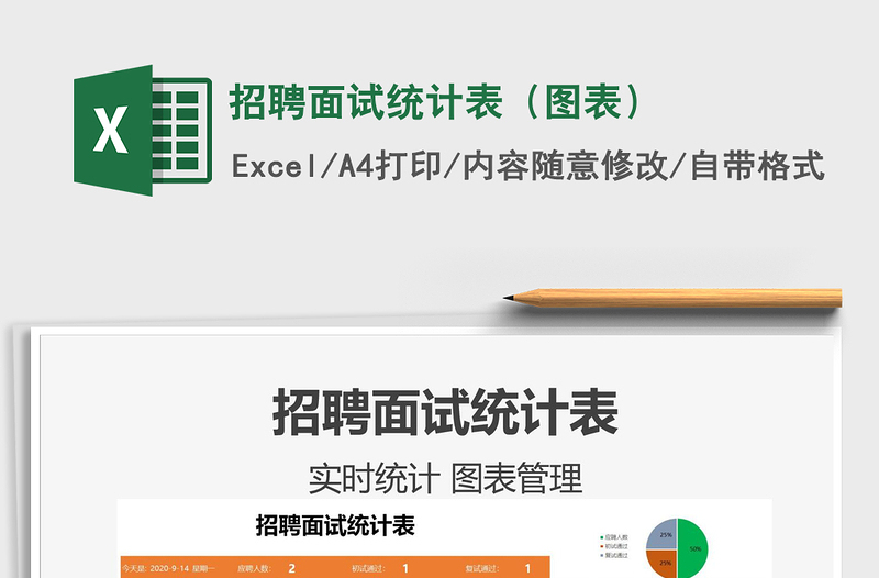 2025年招聘面试统计表（图表）