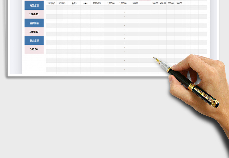 2025年客户充值消费明细表（查询明细）