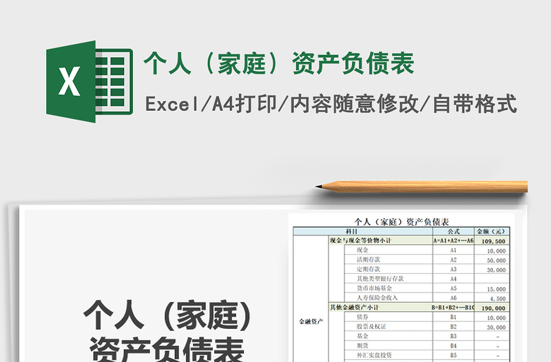 2024年个人（家庭）资产负债表