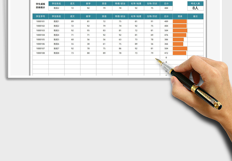 2025学生成绩统计表免费下载