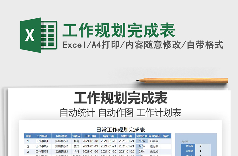 2025年工作规划完成表